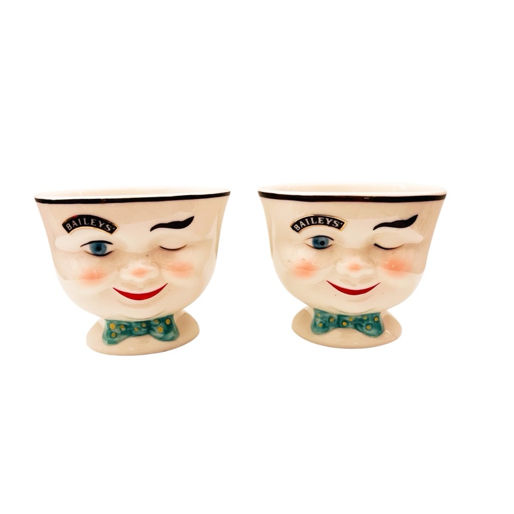 Vintage Baileys Irish Winking Face Cups